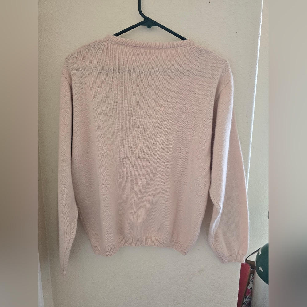 Vintage Alison Craig Light Pink Beaded Embroidered Sweater - Picture 4 of 4